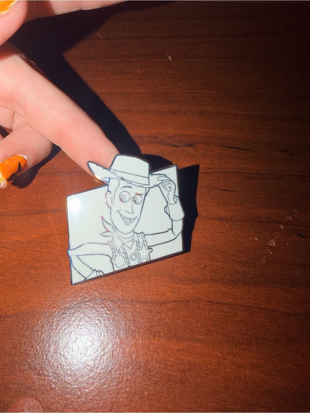 White Cowboy Character Enamel Pin - Licensed Home Art Accent